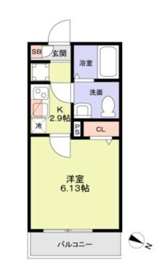 MIAM幕張(1K/3階)の間取り写真