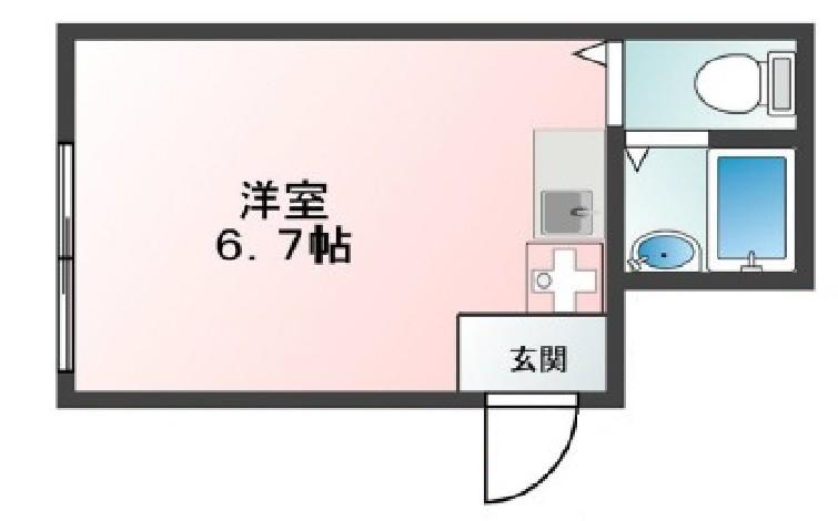 GLANZCUBE四谷三栄町(ワンルーム/1階)の間取り写真