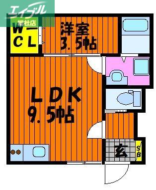 MA MAISON(1LDK/2階)の間取り写真