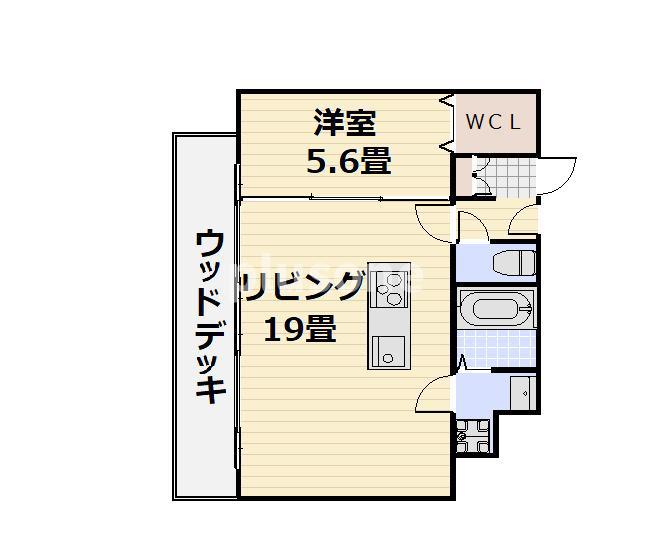W.O.B.KYOBASHI(1LDK/11階)の間取り写真