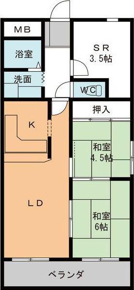 メゾン太平洋(3LDK/3階)の間取り写真
