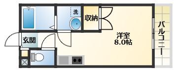 AVANT SORA(ワンルーム/3階)の間取り写真