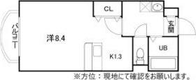 カルフール大通東(1K/3階)の間取り写真