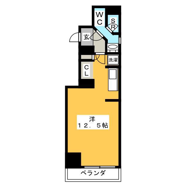 Sグラン木場公園(1K/5階)の間取り写真