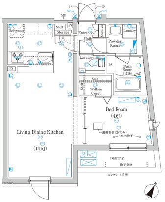 MIND西巣鴨(1LDK/1階)の間取り写真
