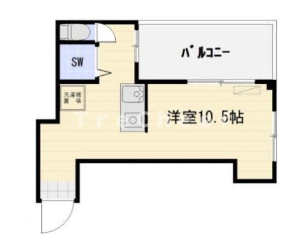 花園ビル(ワンルーム/2階)の間取り写真