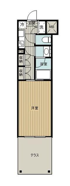 ルーブル富士見台(1K/1階)の間取り写真