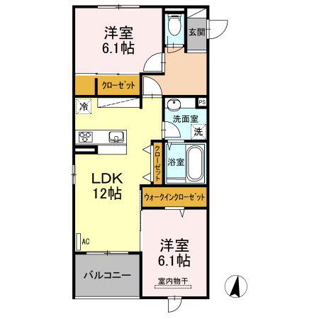 アリエッタ光南町(2LDK/2階)の間取り写真