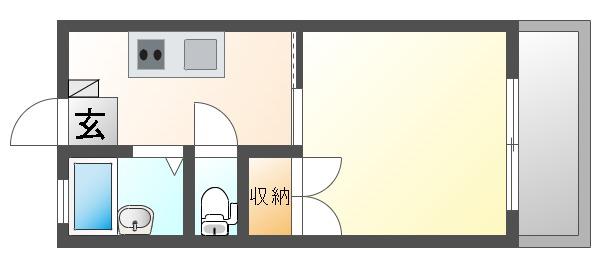 BASE TAMA(1K/2階)の間取り写真
