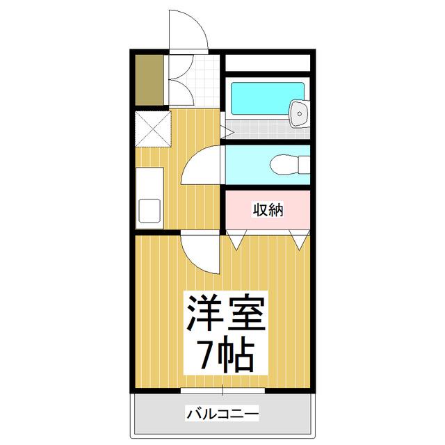 レジデンス923下諏訪(1K/4階)の間取り写真
