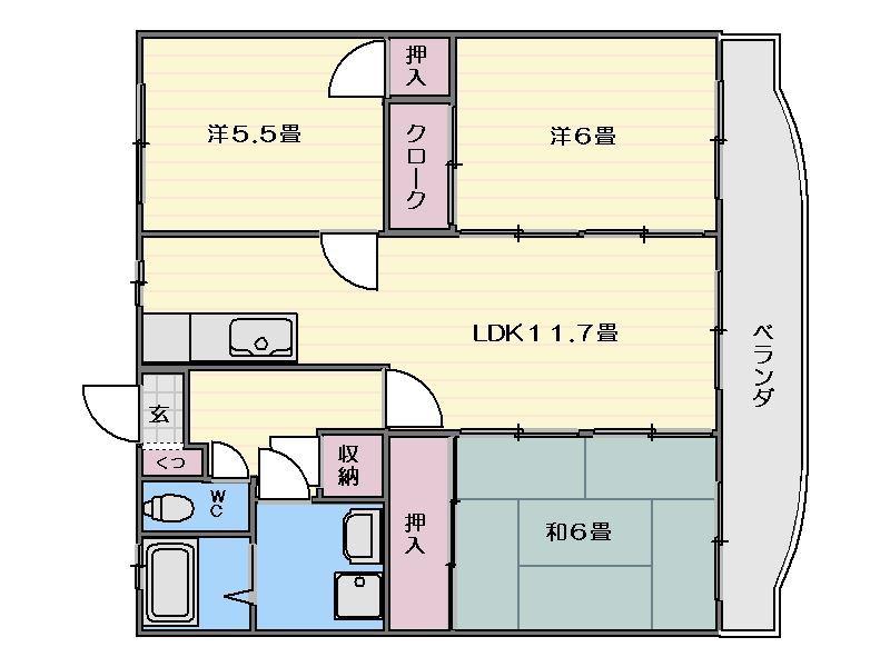 ビューテラスY.S(3LDK/2階)の間取り写真