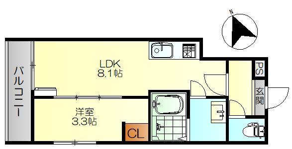 MOVE広駅前(1LDK/3階)の間取り写真