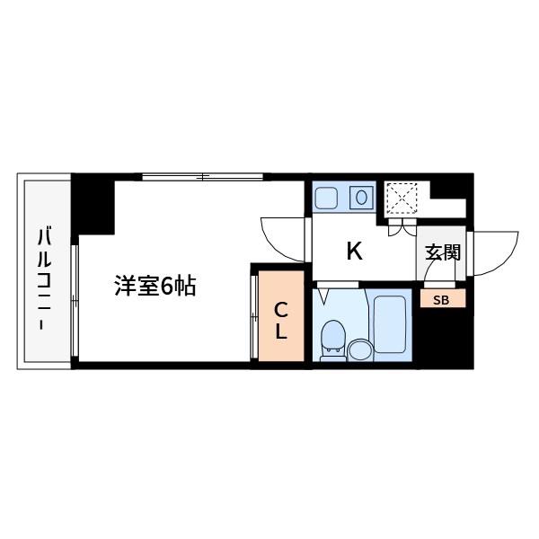 瑞江マキノビル(1K/2階)の間取り写真