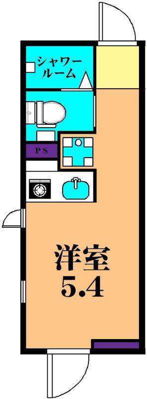 PROTO大井町I(ワンルーム/3階)の間取り写真