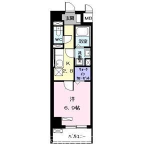 カランコエ川並(1K/5階)の間取り写真