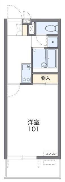 レオネクストカーサ川口飯塚(1K/3階)の間取り写真