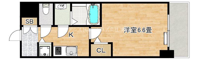 S-RESIDECE堺湊駅前AZURE(1K/3階)の間取り写真