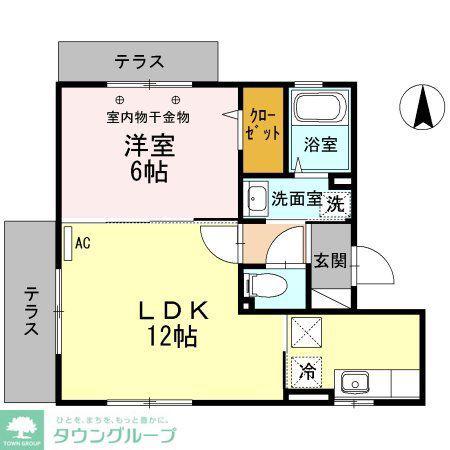 LE GRAND PHENIX(1LDK/1階)の間取り写真