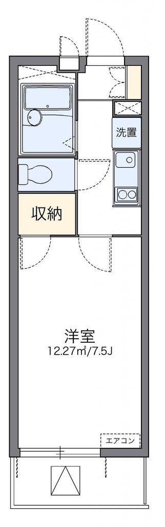 レオパレスゴリオン(1K/3階)の間取り写真