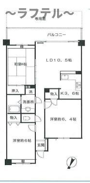 ステイツ所沢グランビア(3LDK/1階)の間取り写真