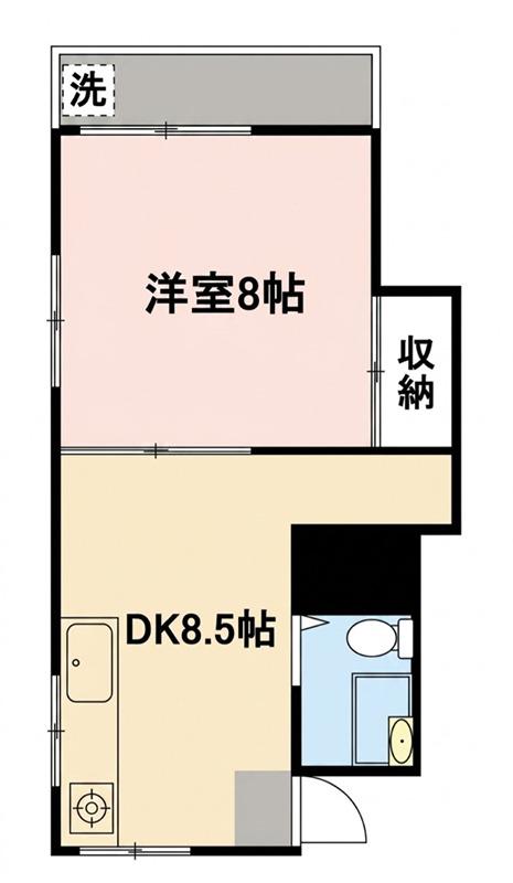 サンビレイ6(1K/1階)の間取り写真