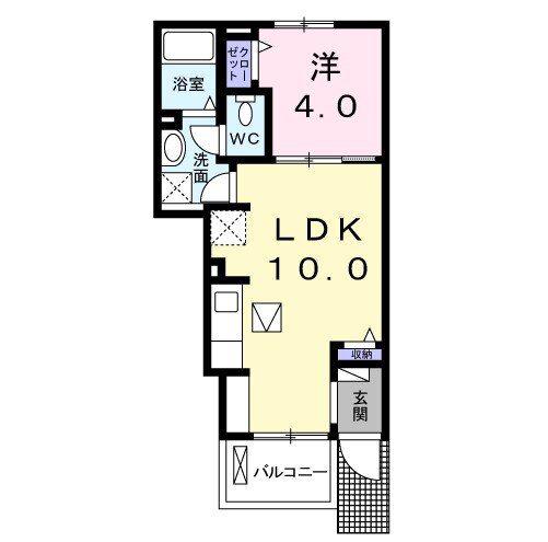 グラード(1LDK/1階)の間取り写真