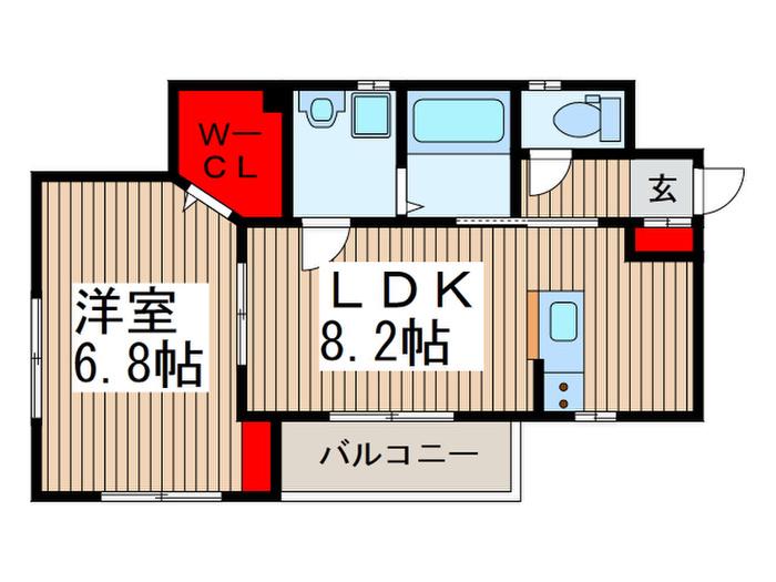 エクセレントコート南浦和(1LDK/2階)の間取り写真