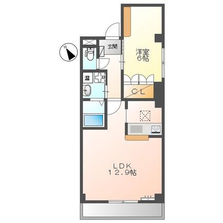 オリエンテ(1LDK/1階)の間取り写真