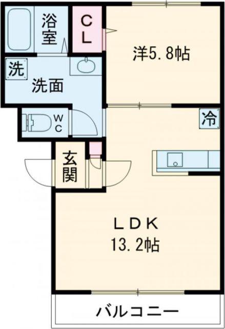 メゾンカメリア(1LDK/3階)の間取り写真