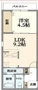 フローレンス甲南町(1LDK/1階)の間取り写真
