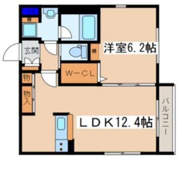 グランディール日吉(1LDK/1階)の間取り写真