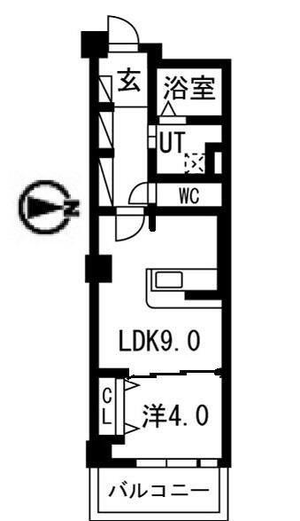 アクティ目黒駅前(1LDK/7階)の間取り写真