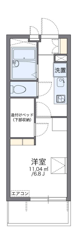 レオパレスOKANO(1K/2階)の間取り写真