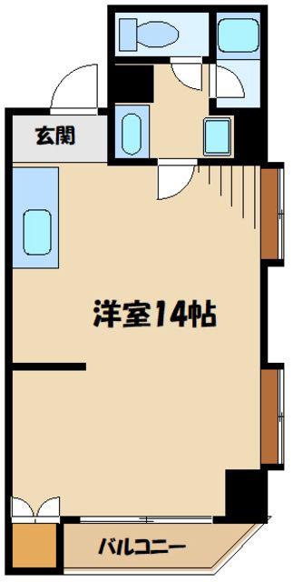 中央林間カワノイン(ワンルーム/3階)の間取り写真
