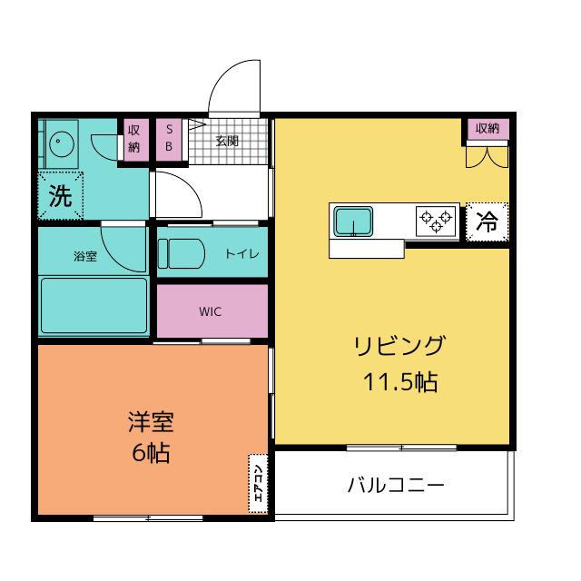 ホワイトステージ芝西(1LDK/3階)の間取り写真