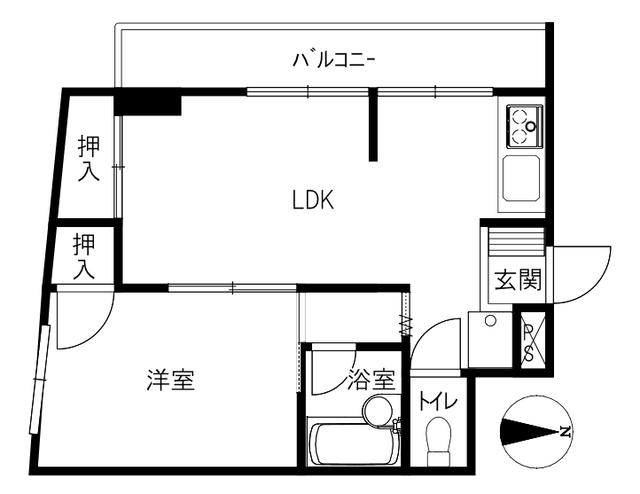 フェリオ(1LDK/3階)の間取り写真