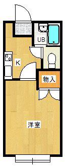 アティック郡山(1K/2階)の間取り写真