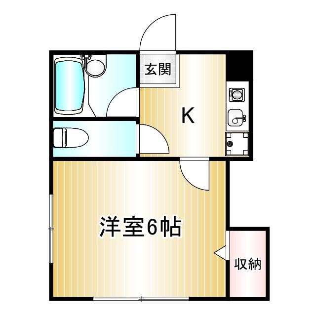 サンバレー下井草(1K/2階)の間取り写真