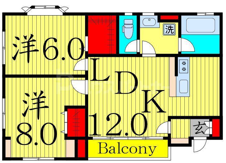 メゾン・ピア(2LDK/2階)の間取り写真
