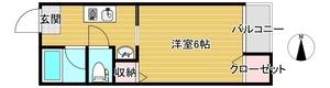 コア ハウス(1K/1階)の間取り写真