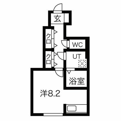 Y.PILINA (ワンルーム/1階)の間取り写真