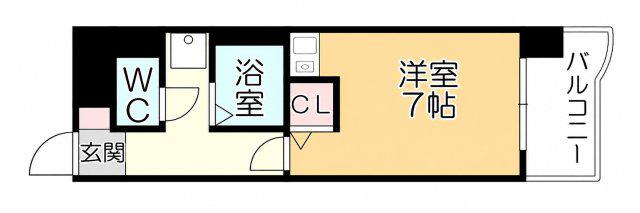 ライオンズマンション東町(ワンルーム/5階)の間取り写真