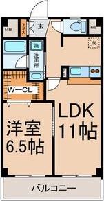 シャルマンヤマフク(1LDK/4階)の間取り写真