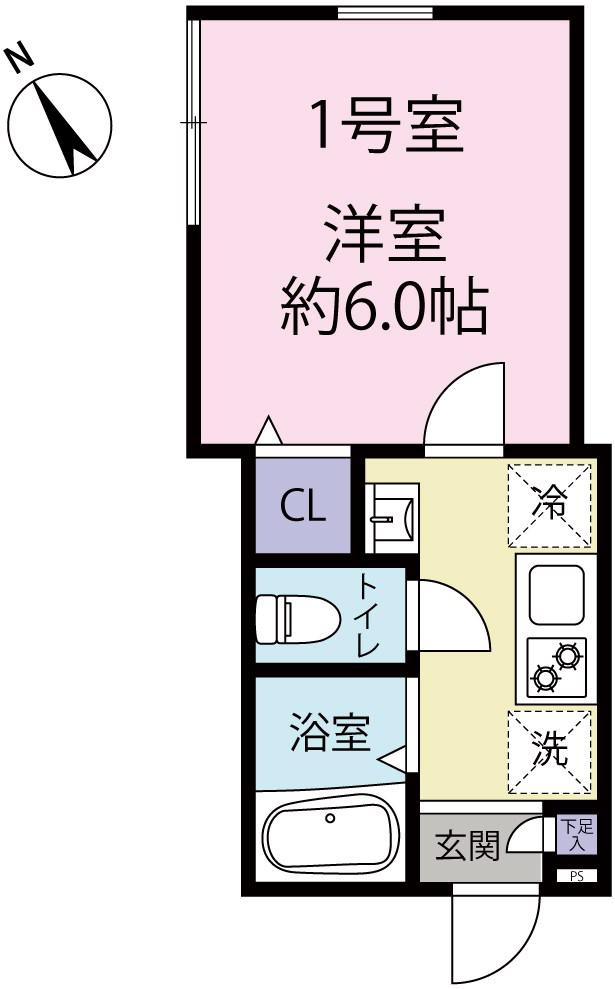 LITE TOWN AOTO(1K/3階)の間取り写真