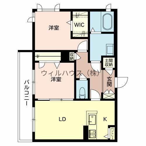 シャーメゾンミルーレ(2LDK/3階)の間取り写真