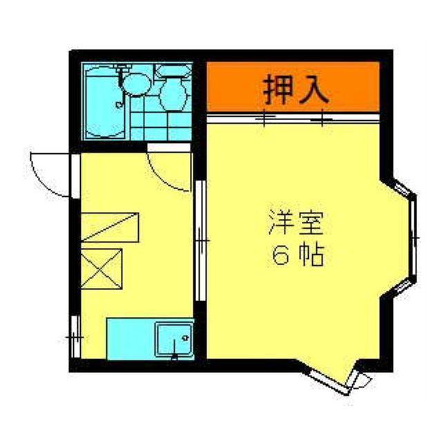 アリコヴェール春日(1K/2階)の間取り写真