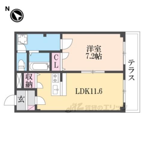 アバンギャルド(1LDK/1階)の間取り写真