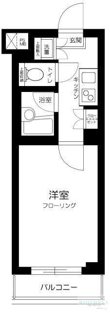 ルーブル鷺宮伍番館(1K/3階)の間取り写真