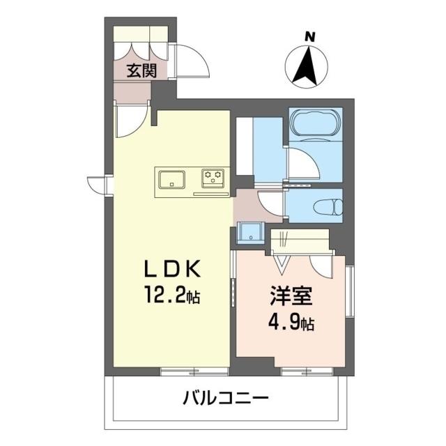 ジェンティーレ金沢文庫(1LDK/3階)の間取り写真