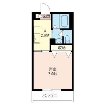 アーバンハイム高津(1K/3階)の間取り写真